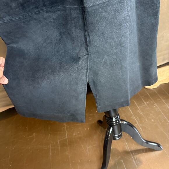 Vintage Smith and Forester Suede Pencil Skirt Women’s Size 12 Black - Picture 6 of 9